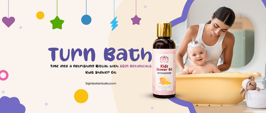 Turn Bath Time into a Nourishing Ritual with SQIN Botanicals Kids Shower Oil