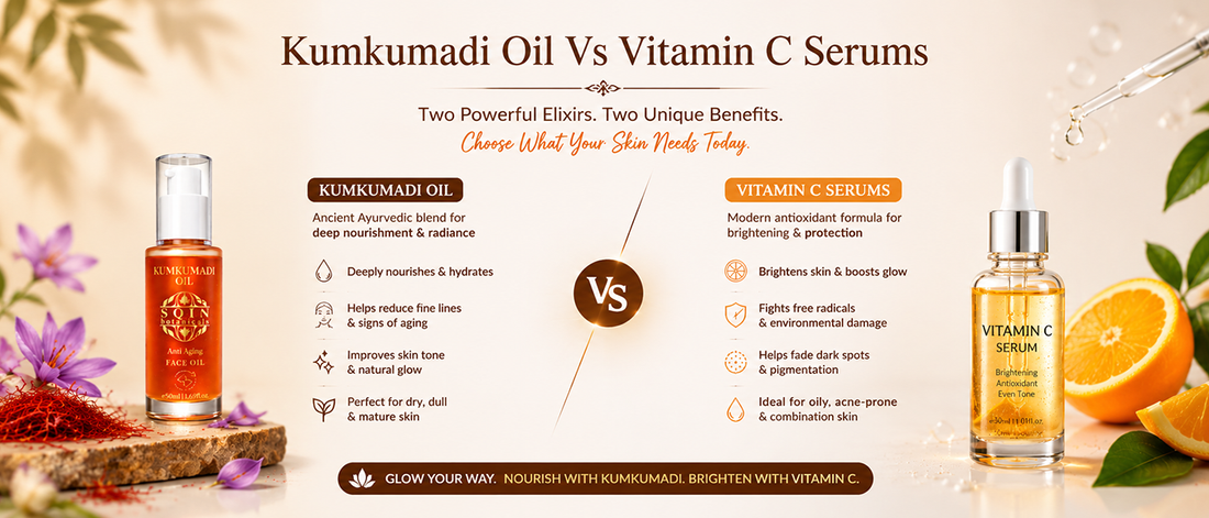 Kumkumadi Oil Vs Vitamin C Serums
