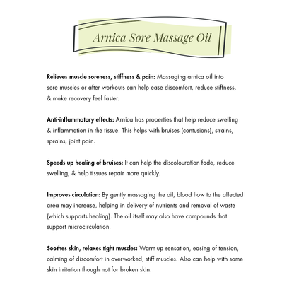 Arnica Sore Massage Oil