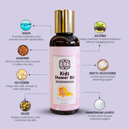 SQIN Botanicals Kids shower oil