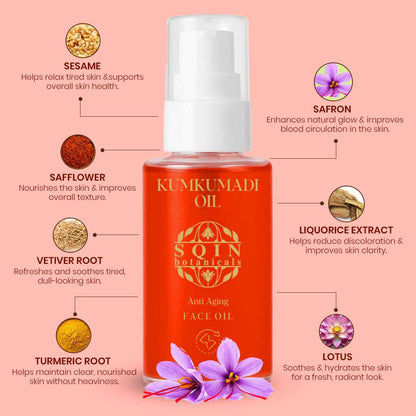 Anti-Aging Kumkumadi Face Oil 100% Pure 200 Years Traditional Formula